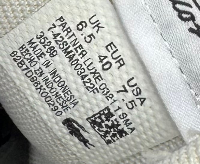 LACOSTE ORIGINAL GRIS Biege X Tennis