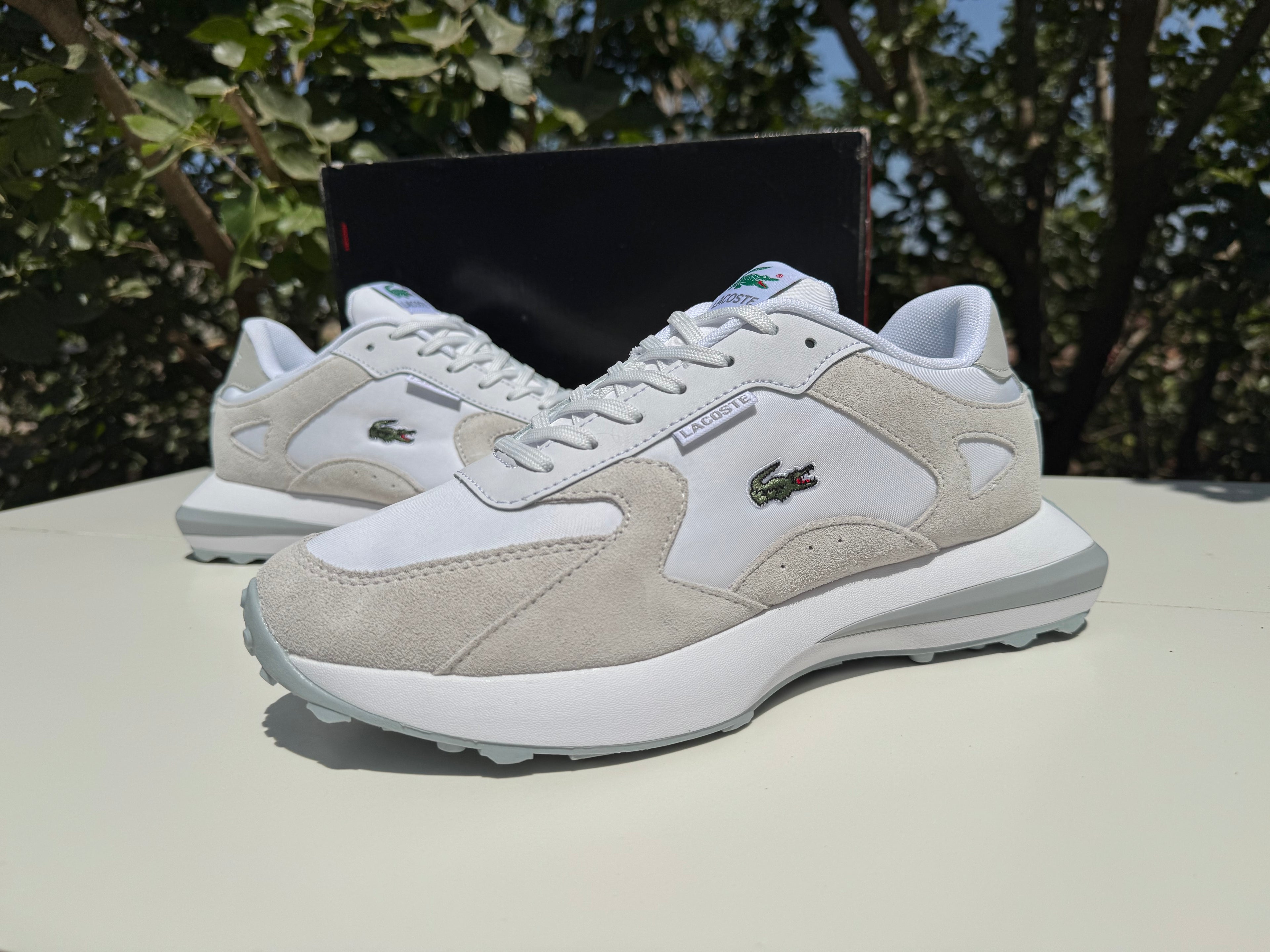 LACOSTE ORIGINAL GRIS Biege X Tennis