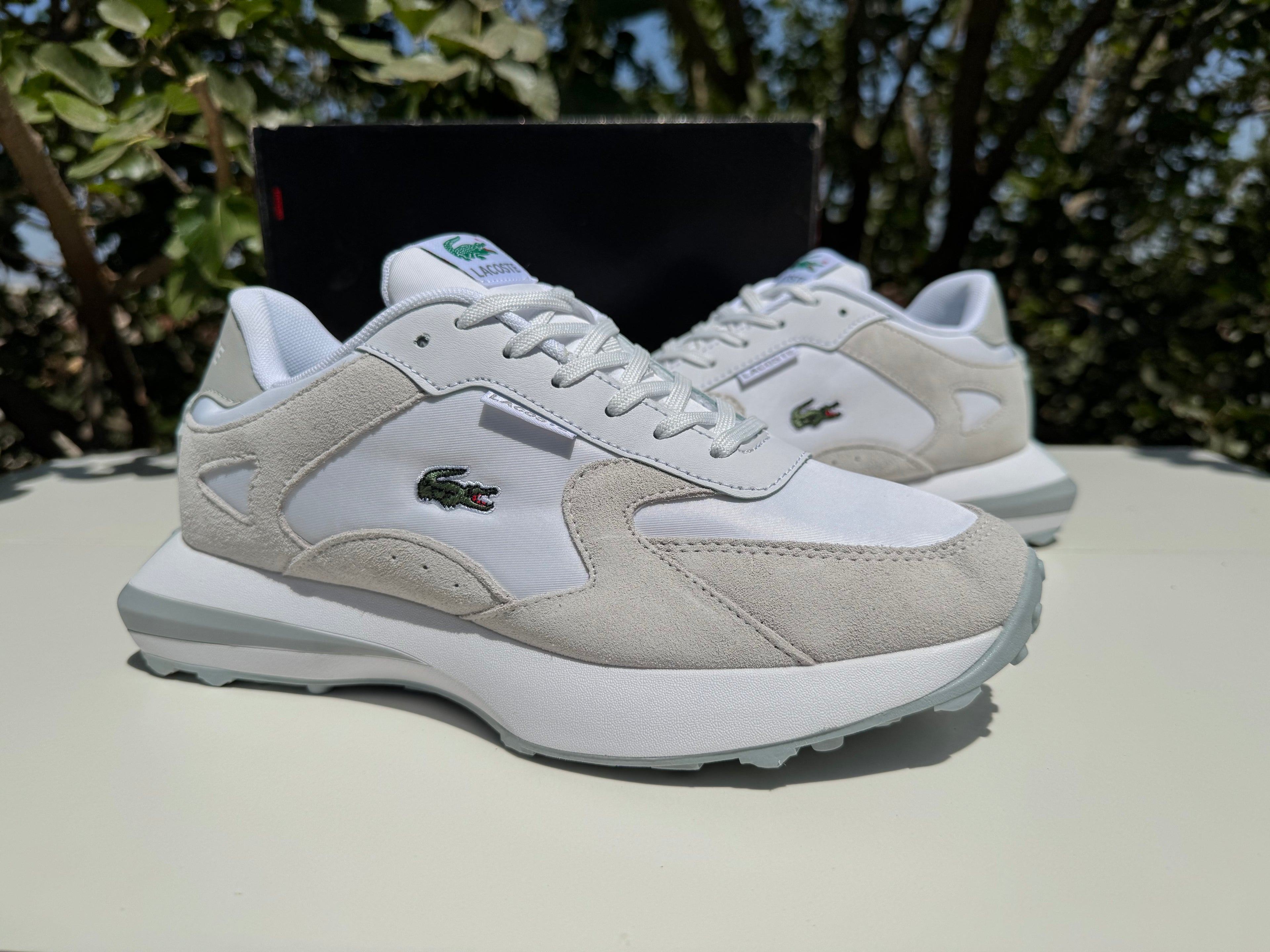 LACOSTE ORIGINAL GRIS Biege X Tennis