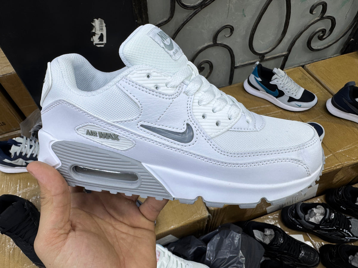 NIKE AIR MAX 90 WHITE Gris ( ORIGINAL 100% )