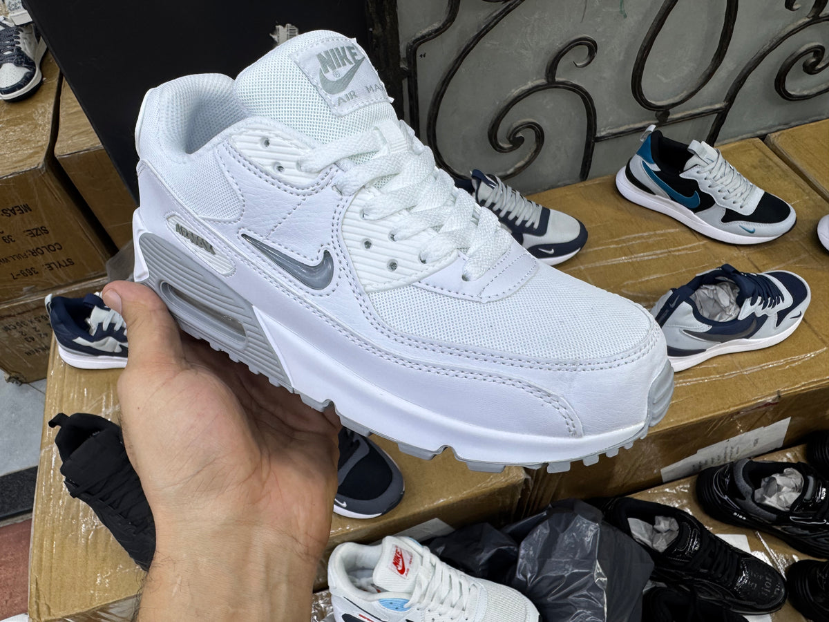 NIKE AIR MAX 90 WHITE Gris ( ORIGINAL 100% )