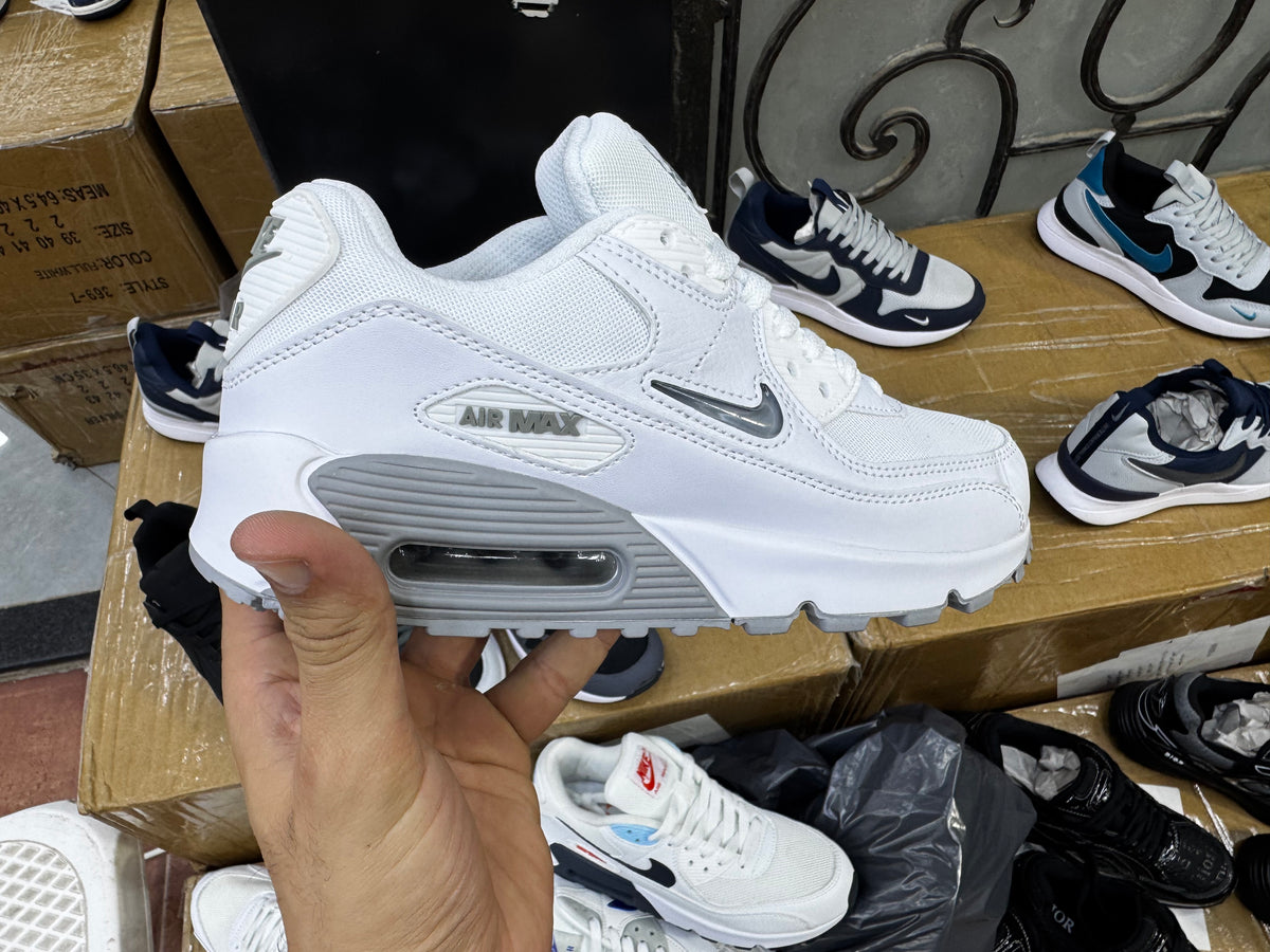 NIKE AIR MAX 90 WHITE Gris ( ORIGINAL 100% )